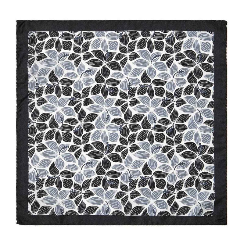 Cambridge Hibiscus Pocket Sq image number 0